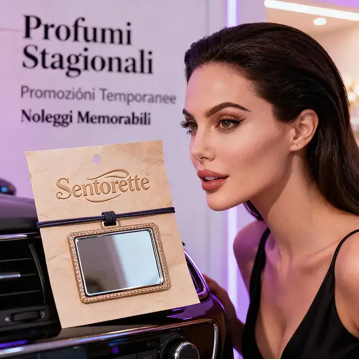 Ambientador de coche personalizado para campañas temporales y fragancias estacionales – herramienta de marketing para promociones y fechas especiales de car sharing﻿﻿